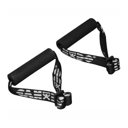 Fabrication Enterprises CanDo Foam Padded Handles with Strap For Exercise Band/Tubing, 10 Pairs 10-5330-10